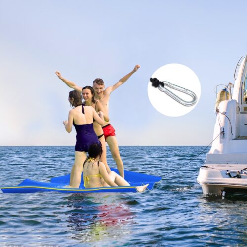 Weisshorn Floating Water Mat 3.5x1.8m Foam Pad Swimming Pool Platform Blue - Image 5