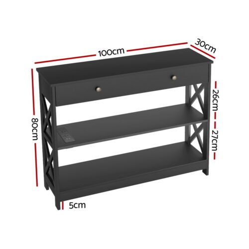 Artiss Console Table 3-tier USB Outlets - Image 4