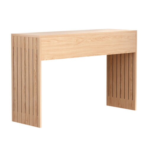 Artiss Console Table Hallway Fluted 120CM Pine - Image 3