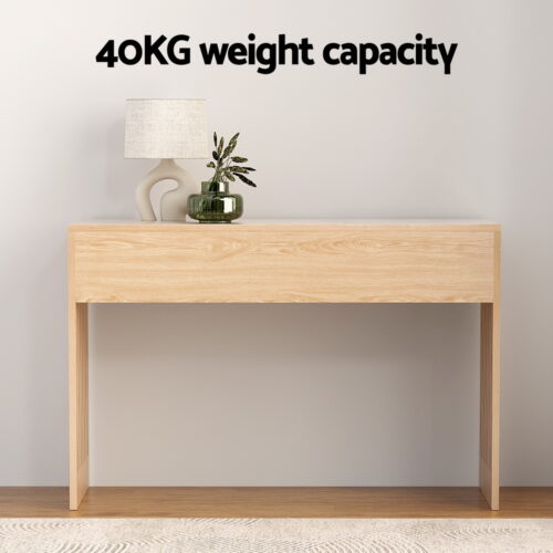 Artiss Console Table Hallway Fluted 120CM Pine - Image 7