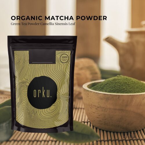 400g Organic Matcha Green Tea Powder Camellia Sinensis Leaf Supplement - Image 2