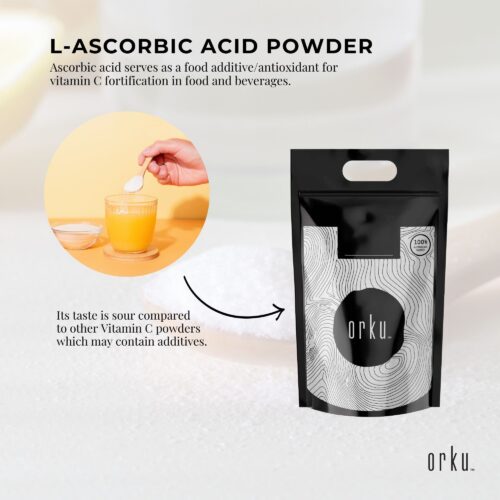 Orku Bulk 20Kg Vitamin C Powder Pure L-Ascorbic Acid USP Grade Non-GMO - Image 4