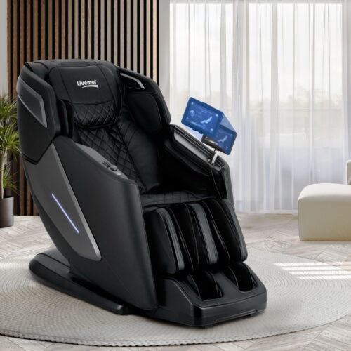 Livemor 4D Massage Chair Electric Recliner Home Massager Black - Image 6