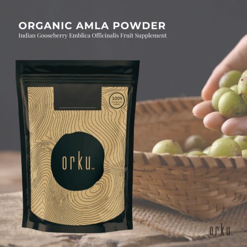 100g Organic Amla Powder Indian Gooseberry Emblica Officinalis Fruit Supplement - Image 2