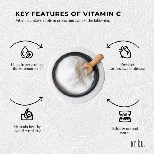 Orku 5Kg Vitamin C Powder Pure L-Ascorbic Acid USP Grade Non-GMO - Image 5