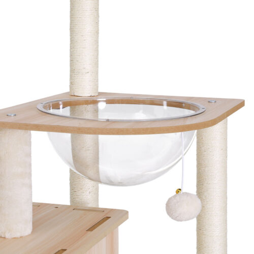 i.Pet Cat Tree Tower Scratching Post Scratcher 142cm Wood Bed Condo House - Image 3