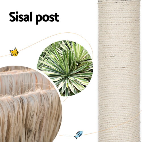 i.Pet Cat Tree Tower Scratching Post Scratcher 142cm Wood Bed Condo House - Image 5