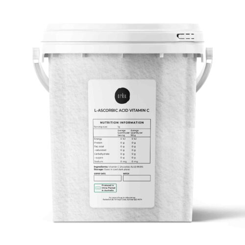 Orku 1.3Kg Vitamin C Powder in Tub Pure L-Ascorbic Acid USP Grade Non-GMO