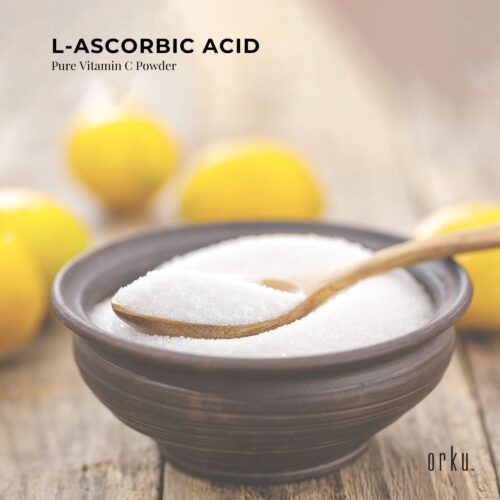 Orku 100g Vitamin C Powder Pure L-Ascorbic Acid USP Grade Non-GMO - Image 2