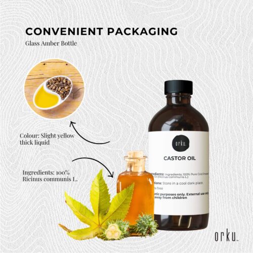 250ml Castor Oil Hexane Free Cold Pressed Virgin Skin Hair Care - Image 4