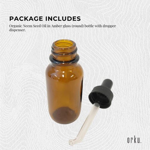Orku 25ml Organic Neem Seed Oil Debitterised Cold Pressed Azadirachtin Indica - Image 2