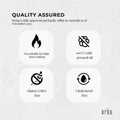 Orku 5L Organic Hemp Seed Oil Cold Pressed Food Grade Oils - Image 6