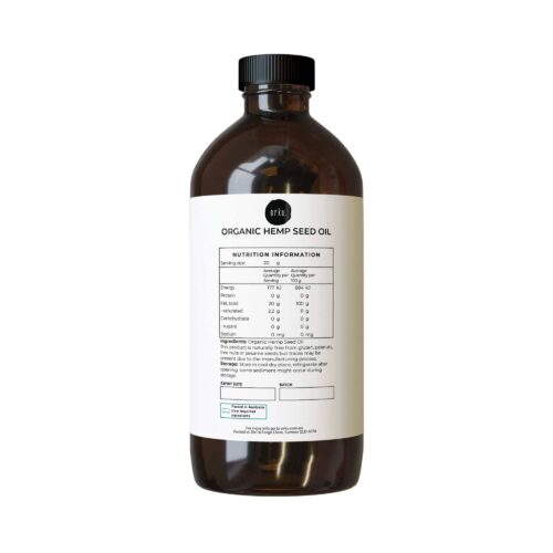 Orku 1L Organic Hemp Seed Oil Cold Pressed Food Grade Oils