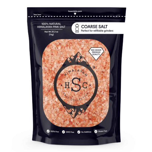 1Kg Coarse Himalayan Pink Rock Salt Bath Cooking Grinder Natural Crystals