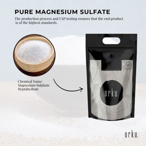 Orku 20Kg Epsom Salt USP Grade Magnesium Sulfate Body Bath Salts - Image 3