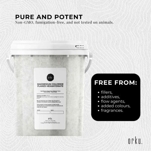 800g Magnesium Chloride Flakes Hexahydrate Tub Organic USP Food Grade Salt - Image 2