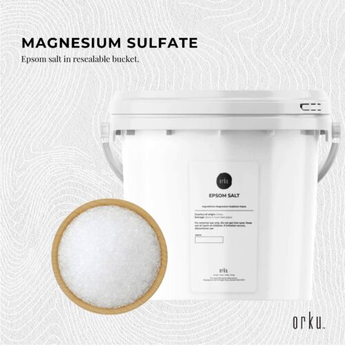 Orku 5kg Epsom Salt Tub Magnesium Sulphate For Bath Skin Body Skin Care - Image 2