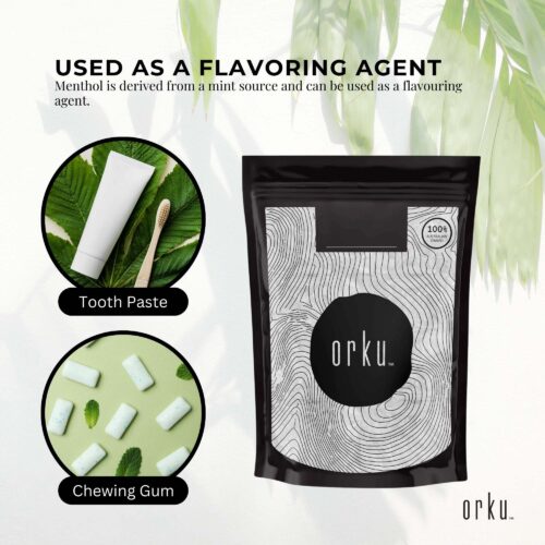 Orku 50g Menthol Crystals USP Grade L-Menthol Mint Flakes C10H200 - Image 3