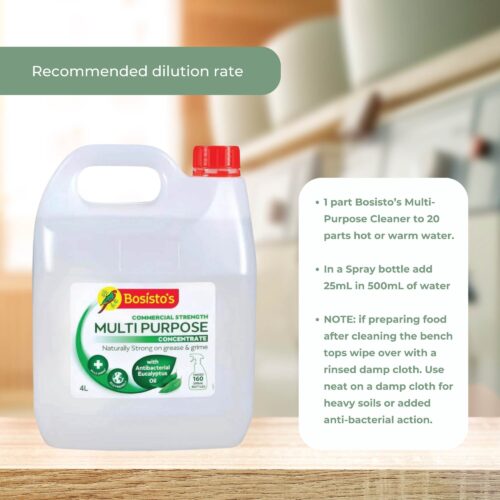 4L Multipurpose Cleaner Bosisto's Commercial Strength Concentrate Eucalyptus Oil - Image 3