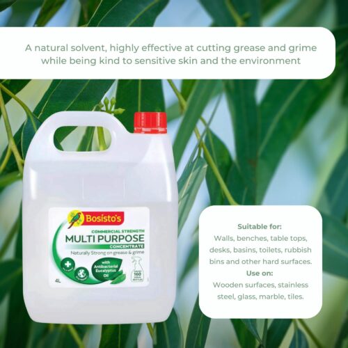 4L Multipurpose Cleaner Bosisto's Commercial Strength Concentrate Eucalyptus Oil - Image 4