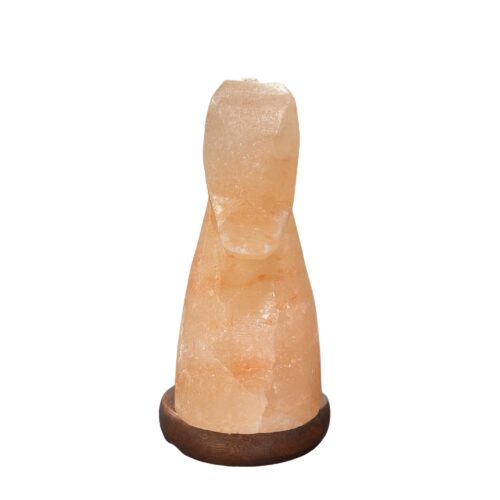 12V 12W Horse Himalayan Pink Salt Lamp Carved Knight Rock Crystal Light Bulb On/Off - Image 4