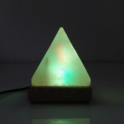 USB Colour Changing Salt Himalayan Lamp Pyramid Shape Pink Rock LED Light - Image 7