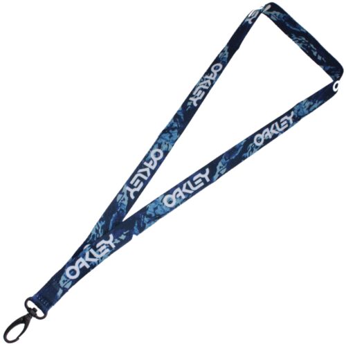 Oakley Wanderlust Lanyard Tiger Mountain Camo Blue ID Holder Neck Clip Strap
