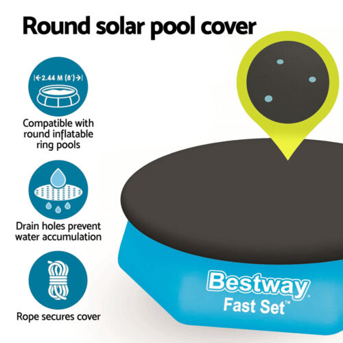 Bestway Pool Cover Fits 2.44m Above Ground Swimming Pool PVC Blanket - Image 5