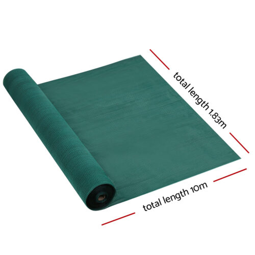 Instahut 30% Shade Cloth 1.83x10m Shadecloth Wide Heavy Duty Green - Image 2