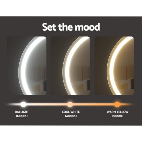 Embellir Makeup Mirror 40x40cm Hollywood Vanity with LED Light Tabletop Round - Image 7