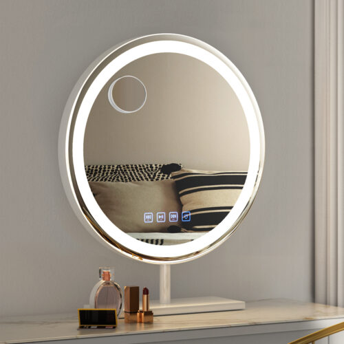 Embellir Makeup Mirror 40x40cm Hollywood Vanity with LED Light Tabletop Round - Image 8