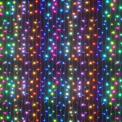 3X6M Christmas Lights Curtain Light 960 LED RGB Remote Jingle Jollys - Image 2