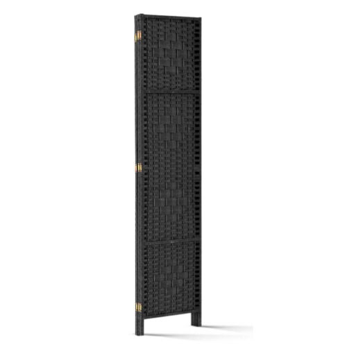 Artiss 3 Panel Room Divider Screen 123x170cm Woven Black - Image 5