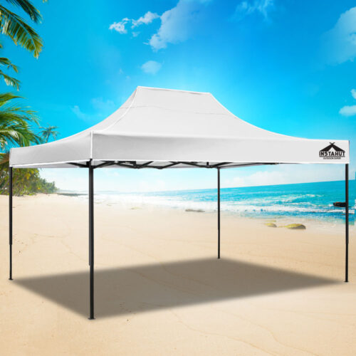 Instahut Gazebo Pop Up Marquee 3x4.5 Folding Tent 500D Oxford Fabric White - Image 7