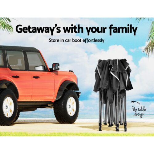 Instahut Gazebo Pop Up Marquee 3x4.5m Folding Tent Camping 500D Oxford Navy - Image 6
