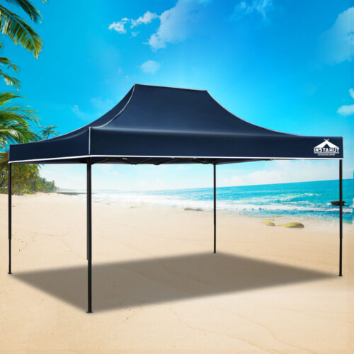 Instahut Gazebo Pop Up Marquee 3x4.5m Folding Tent Camping 500D Oxford Navy - Image 7