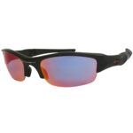 Oakley Custom Flak Jacket Matte Black Light +Red Iridium Mens Sports Sunglasses