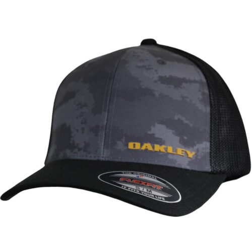 Oakley Trucker Cap Mens Size S/M Grey Brush Camo Baseball Casual Sports Cap