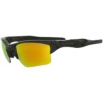 Oakley Custom Half Jacket 2.0 XL Black Grey History Text Fire Sports Sunglasses
