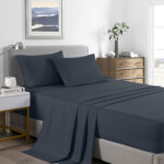 Royal Comfort Bamboo Cooling 2000TC Sheet Set Single Charcoal