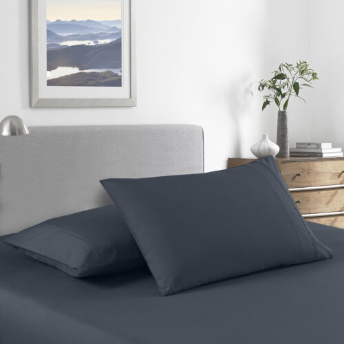 Royal Comfort Bamboo Cooling 2000TC Sheet Set Single Charcoal - Image 2