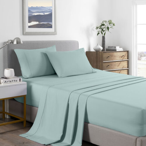 Royal Comfort Sheets Set Bamboo Cooling 2000TC Bed Sheet Frost SINGLE
