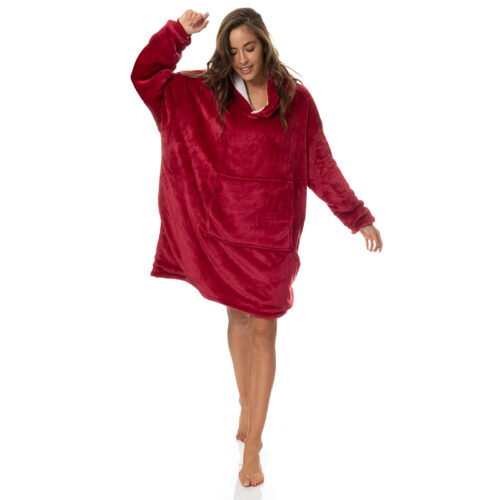 Royal Comfort Snug Hoodie Red - Image 2