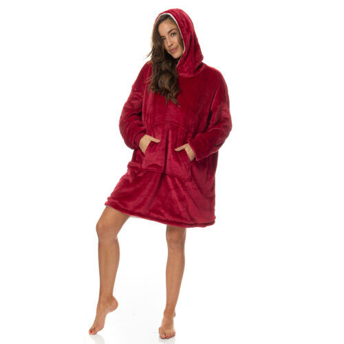 Royal Comfort Snug Hoodie Red - Image 3