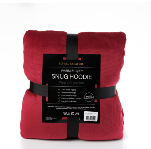 Royal Comfort Snug Hoodie Red - Image 5