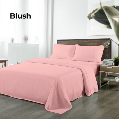 Royal Comfort Bamboo Blended Sheet Set Blush King - Image 5