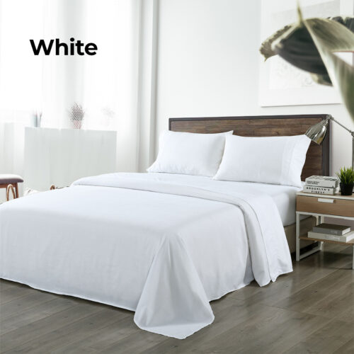 Royal Comfort Blended Bamboo Sheet Set White King - Image 5