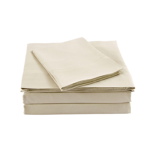Royal Comfort Blended Bamboo Sheet Set Dark Ivory King - Image 2