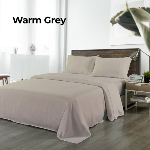 Royal Comfort Blended Bamboo Sheet Set Warm Grey  King - Image 5