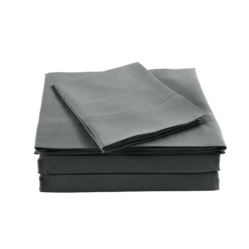 Royal Comfort Blended Bamboo Sheet Set Charcoal King - Image 3